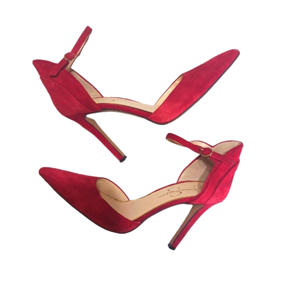 JESSICA SIMPSON CARLETTE RED STILETTO HEEL Size 8.5